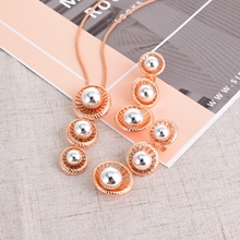 Show details for Wholesale Zinc Alloy Big Necklace and Earring Set with No-Risk Return