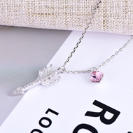 Show details for Amazing Swarovski Element Purple Pendant Necklace