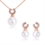 Picture of Most Popular Artificial Pearl Rose Gold Plated Necklace and Earring Set