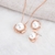 Picture of Wholesale Rose Gold Plated White Necklace and Earring Set with No-Risk Return
