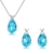 Picture of Buy Rose Gold Plated Purple Necklace and Earring Set with Low Cost