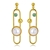 Picture of Good Artificial Pearl Gold Plated Dangle Earrings
