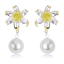 Show details for Good Quality Artificial Pearl White Dangle Earrings