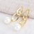 Picture of Best Artificial Pearl White Dangle Earrings