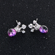 Picture of Low Cost Platinum Plated Small Stud Earrings with Beautiful Craftmanship