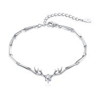 Show details for 925 Sterling Silver White Fashion Bracelet with Full Guarantee