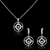 Picture of Three-Dimensional Platinum Plated White 2 Pieces Jewelry Sets