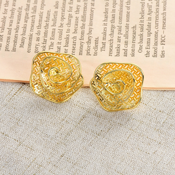 Picture of Fashion Gold Plated Stud Earrings of Original Design