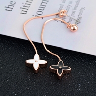 Picture of Bulk Rose Gold Plated White Dangle Earrings at Super Low Price