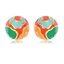 Show details for Hypoallergenic Gold Plated Enamel Stud Earrings Online Shopping