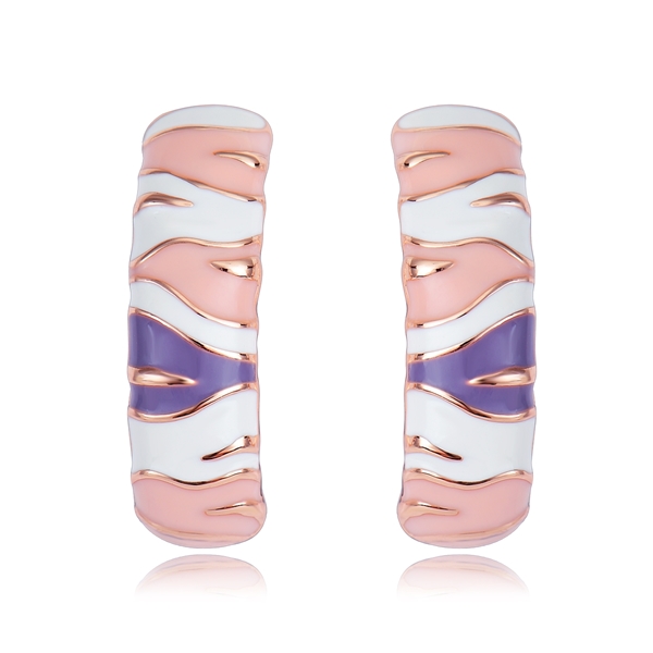 Picture of Inexpensive Rose Gold Plated Pink Stud Earrings from Reliable Manufacturer