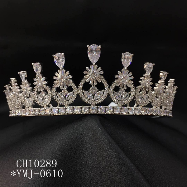 Picture of Buy Platinum Plated Cubic Zirconia Crown with Low Cost