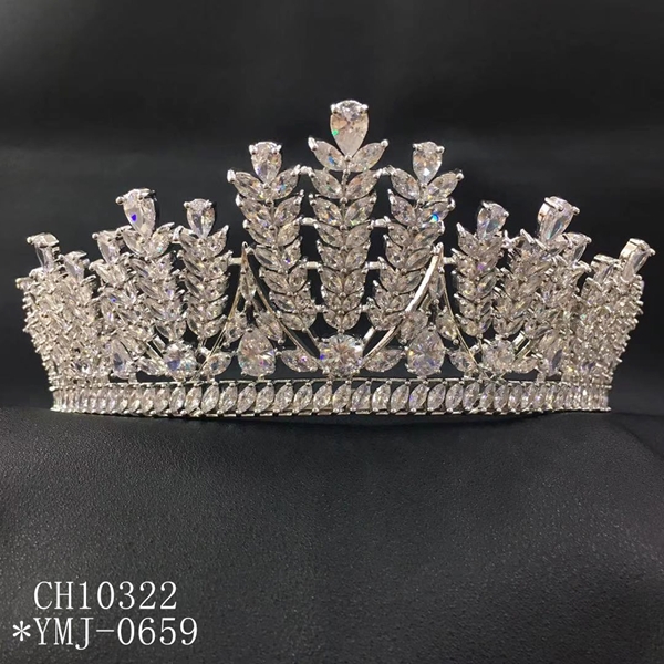 Picture of Bulk Platinum Plated Cubic Zirconia Crown Exclusive Online