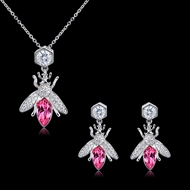 Picture of Affordable Platinum Plated Zinc Alloy Necklace and Earring Set from Trust-worthy Supplier