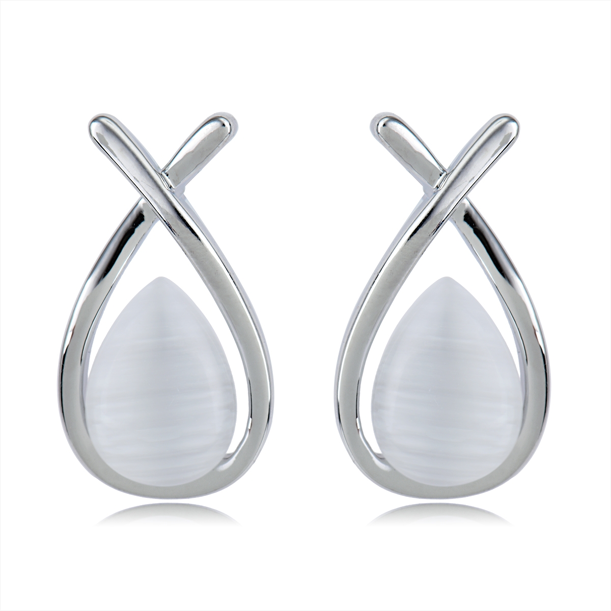 Fashionable Casual White Stud Earrings