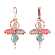Picture of Hot Selling White Rose Gold Plated Dangle Earrings from Top Designer