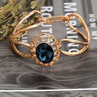 Show details for Rose Gold Plated Blue Fashion Bracelet Best Price