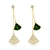 Picture of Fashion Cubic Zirconia Green Dangle Earrings
