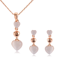 Show details for Need-Now White Zinc Alloy Necklace and Earring Set from Editor Picks