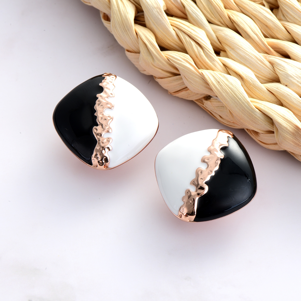 Bulk Rose Gold Plated Colorful Stud Earrings Exclusive Online