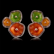 Picture of Classic Rose Gold Plated Stud Earrings of Original Design