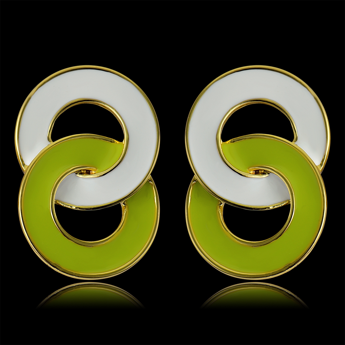 Green Classic Stud Earrings in Bulk