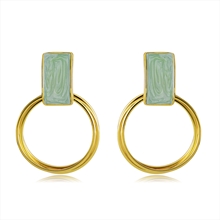 Show details for Good Enamel Gold Plated Stud Earrings