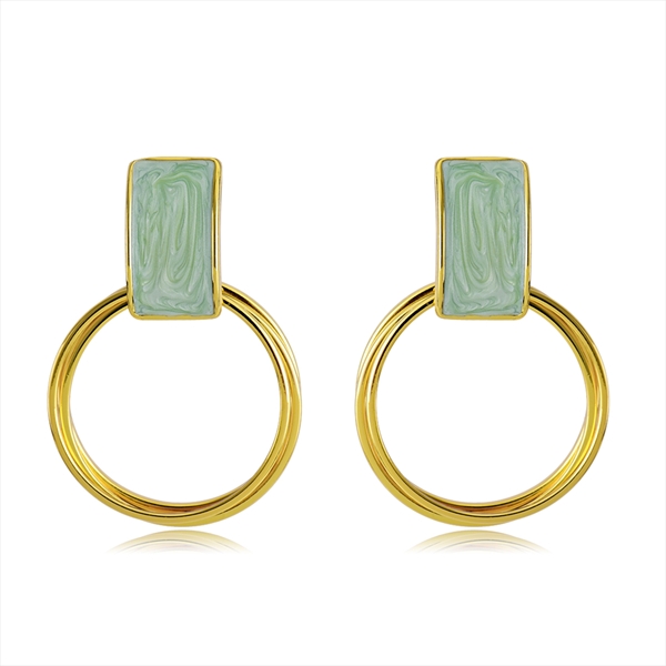 Picture of Good Enamel Gold Plated Stud Earrings