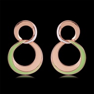 Picture of Good Enamel Rose Gold Plated Dangle Earrings