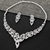 Picture of Trendy Platinum Plated Cubic Zirconia Necklace and Earring Set with No-Risk Refund