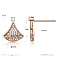 Picture of Filigree Casual Rose Gold Plated Stud Earrings