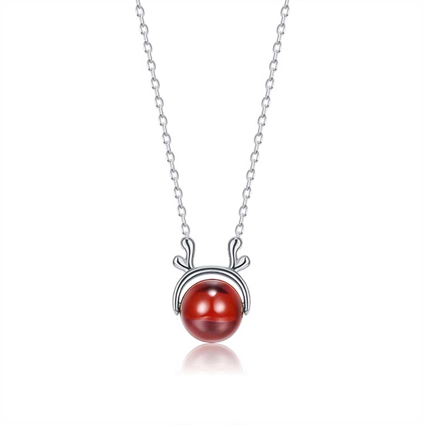 Picture of Unique Artificial Pearl 925 Sterling Silver Pendant Necklace