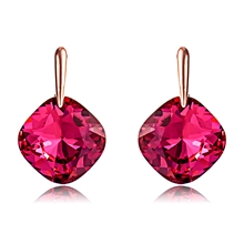 Show details for Pink Artificial Crystal Stud Earrings with Price