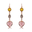 Show details for Unique Artificial Crystal Zinc Alloy Dangle Earrings