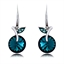 Show details for Pretty Artificial Crystal Platinum Plated Dangle Earrings
