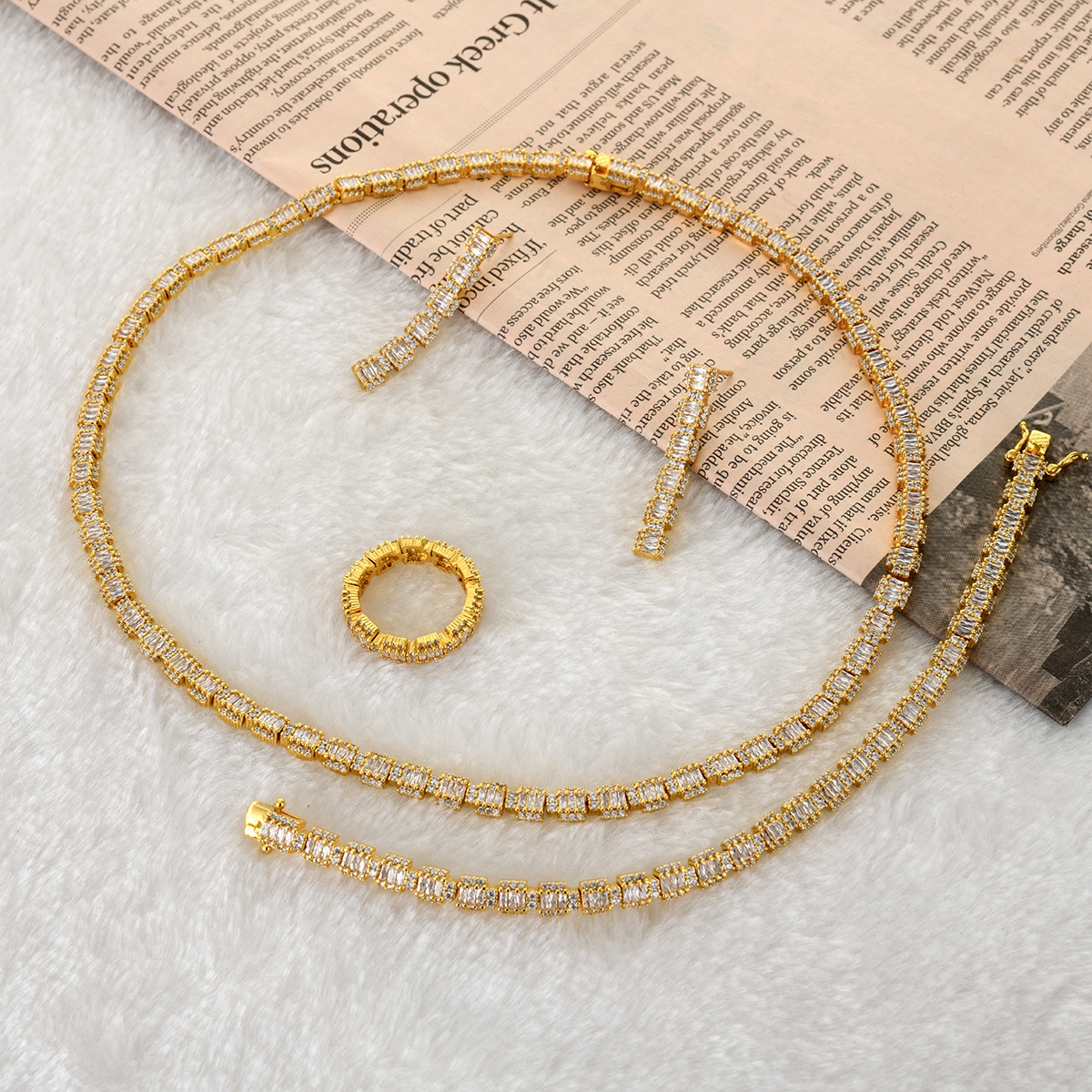 White Gold Plated 4 Piece Jewelry Set Direct from Factory