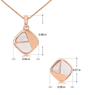 Picture of Top Shell Rose Gold Plated Necklace and Earring Set