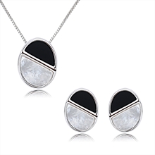 Show details for Zinc Alloy Enamel Necklace and Earring Set with Unbeatable Quality