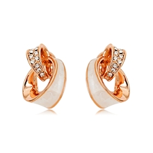 Show details for Rose Gold Plated Classic Stud Earrings Online Shopping