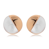 Picture of Brand New White Shell Stud Earrings with Full Guarantee