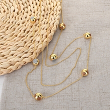Show details for Bulk Gold Plated Colorful Long Chain Necklace Exclusive Online