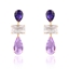 Show details for Copper or Brass Purple Dangle Earrings at Super Low Price