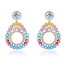 Show details for Copper or Brass Colorful Dangle Earrings from Certified Factory