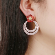 Picture of Eye-Catching Red Luxury Dangle Earrings with Member Discount