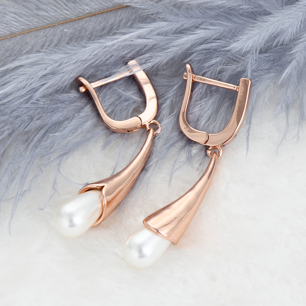 Funky Casual White Dangle Earrings