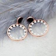 Picture of Good Quality Artificial Pearl White Dangle Earrings