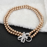 Show details for Designer Platinum Plated Cubic Zirconia Pendant Necklace Online