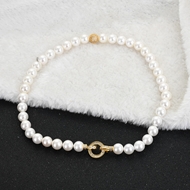 Show details for Popular Cubic Zirconia Gold Plated Pendant Necklace