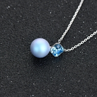 Show details for Zinc Alloy Platinum Plated Pendant Necklace From Reliable Factory