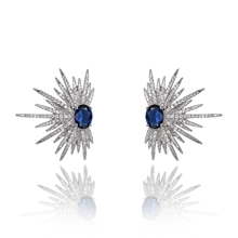 Show details for Luxury Blue Big Stud Earrings Online Only